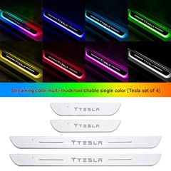 Tesla Logo Φωτιζόμενα Μαρσπιέ Πόρτας (4τμχ) Dynamic Ambient Light 11 εφέ Φωτισμού ασύρματη εγκατάσταση