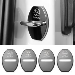 4x Καλύμματα Κλειδαριάς Πόρτας VW – Ανοξείδωτο Ατσάλι με Λογότυπο VW – χρώματος μαύρο τιτανίου