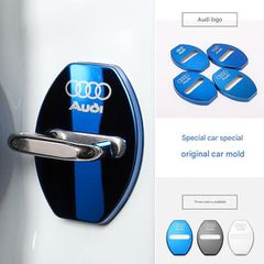 4x Καλύμματα Κλειδαριάς Πόρτας Audi – Ανοξείδωτο Ατσάλι με Λογότυπο Audi – χρώματος μπλε