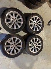 Toyota auris 08-2018 ζάντες αλουμινίου  με χειμερινα λαστιχα +τασια γνησια