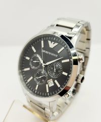 Emporio Armani AR2434 Classic Chronograph Black Dial Steel Men's Watch Α90016 ΤΙΜΗ 380 ΕΥΡΩ