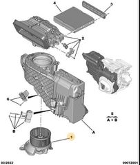 Μοτέρ καλοριφέρ CITROEN NEMO 2008-, FIAT Punto , Doblo , Grande Punto , Punto Evo , Grande Punto, Linea, OPEL Corsa , Adam, PEUGEOT Bipper 2008- 1611726480 ΚΑΙΝΟΥΡΙΟ ΓΝΗΣΙΟ !!!