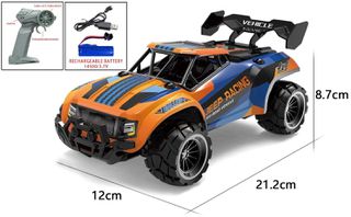 Jeep Racing - R/C 1:20 2,4G 3,7V Li-ion - Blue/orange-thumb-4