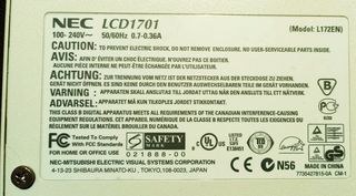 NEC LCD 1701 model L172EN  (17")-thumb-3