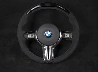 Τιμόνι Alcadara για BMW με LED οθόνη μαζί με αερόσακο