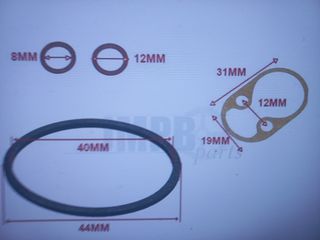 ΦΛΑΝΤΖΕΣ ΣΕΤ ΚΑΡΜΠΥΡΑΤΕΡ ZUNDAPP / PUCH 12 & 15 MM ΤΥΠΟΥ BING