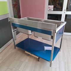 Λάντζα ανοιχτή 120*70*85/95 εκ, με 2 γούρνες 50*50*30 εκ. Ποιότητα & Τιμή Stockinox-thumb-5
