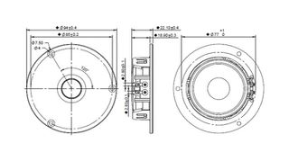 PEERLESS D19TD05-08 Dome Tweeter , 8 ohm, 19 mm Voice Coil, Front Plate 3.7 inch Diameter - PEERLESS