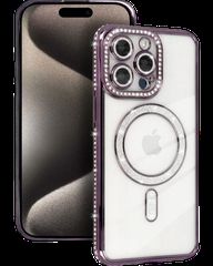 MagSafe TPU Glitter and Strass Case protect lens for iPhone 13 Pro Max Deep Purple