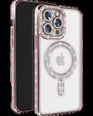 MagSafe TPU Glitter and Strass Case protect lens for iPhone 13 Pro Rose Gold