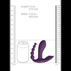 Kata - Pulse Wave & Vibrating Double Penetration Vibrator - Purple-thumb-7