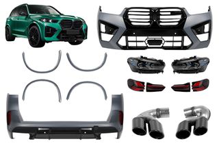 Full κιτ μετατροπής με body kit και φανάρια BMW X5 G05 2018-2022 σε X5M LCI 2023+