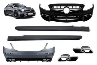 Full body kit μαζί με μπούκες look E63 Mercedes E class W213 sedan 2016-2019