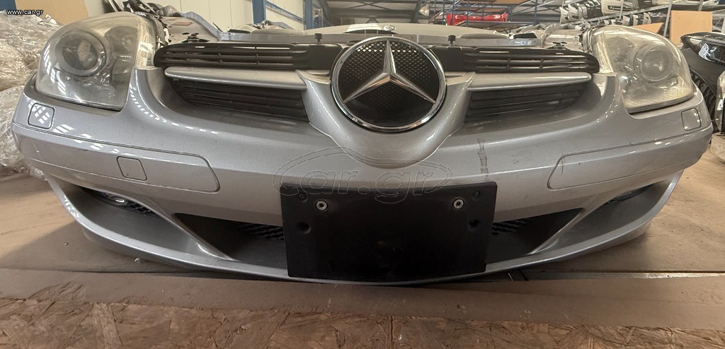 mercedes slk 171 2004-2008 εμπρος προφυλακτήρας κομπλέ με μάσκα,σίτες,προβολάκια και εσωτερικά πλαστικά