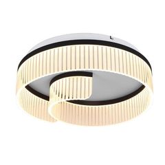 Πλαφονιέρα ακρυλική LED 18W θερμό χρώμα φωτός 3000K 1000Lm διάφανη - μαύρη Φ50 ARTE ILLUMINA AURORA