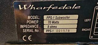 WHARFEDALE PPS-1 LOUDPANEL. PASSIVE SUBWOOFER 6,5 ''-thumb-8