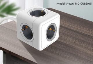 MicroConnect - 4 Way Schuko, 2 USB Ports Power Cube - With 1,5m Cable / Electronics-thumb-4