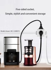 MicroConnect - 4 Way Schuko, 2 USB Ports Power Cube - With 1,5m Cable / Electronics-thumb-1