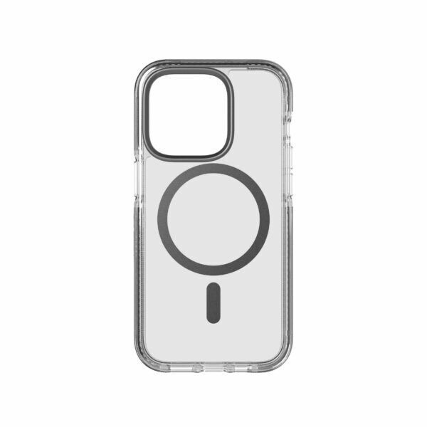 Tech21 - Evo Crystal MagSafe iPhone 14 Pro Cover - Clear / Graphite Black / Electronics