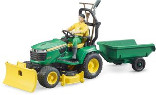 Bruder - BWorld John Deere Lawn Tractor with trailer and gardener (BR62104) / Toys