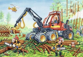 Ravensburger - Digger At Work 2x24p - 07802-thumb-1