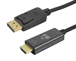 POWERTECH καλώδιο DisplayPort σε HDMI CAB-H187, 4K/60Hz, 21.6 Gbps, 1.5m, μαύρο