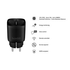 Hombli - Smart Socket (EU), Black / Home and Kitchen-thumb-2