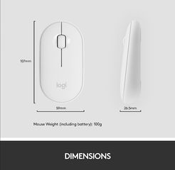 LOGITECH Slim Wireless Keyboard and Mouse Combo MK470 - OFFWHITE - NORDIC / Computers-thumb-3