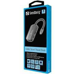 Sandberg - USB-C 6in1 Travel Dock / Computers-thumb-1