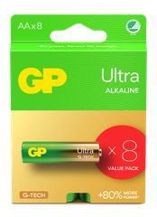 GP - Ultra Alkaline Battery, Size AA, 15AU/LR6, 1.5V, 8-pack / Electronics