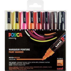 Posca - PC5M - Medium Tip Pen - Warm colors, 8 pc / Toys