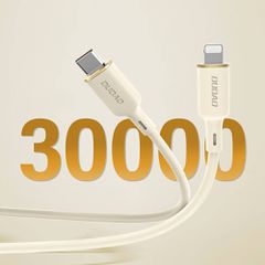 Dudao L7SCL USB-C - Lightning cable 30W 1m - beige-thumb-3