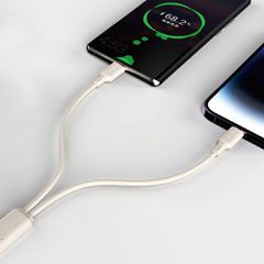 Dudao L7SCL USB-C - Lightning cable 30W 1m - beige-thumb-2