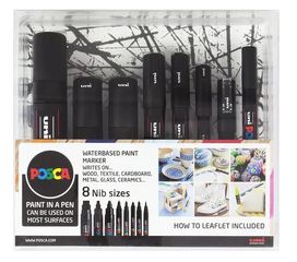 Posca - 8 Nib Size Black Set (401619) / Toys