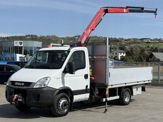 Ανατροπή Iveco 2011 Daily 65C14 flatbed 3,75 m FASSI F38 A.22