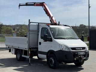 Ανατροπή Iveco 2011 Daily 65C14 flatbed 3,75 m FASSI F38 A.22-thumb-1