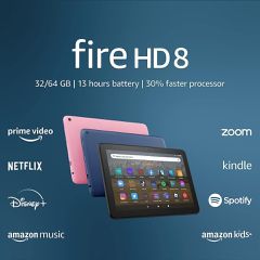 Amazon - Fire HD 8 Tablet 2022 8 HD display 64 GB - Black / Electronics-thumb-1