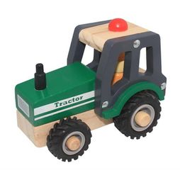 Magni - Wooden tractor with rubber wheels (3895) / Toys