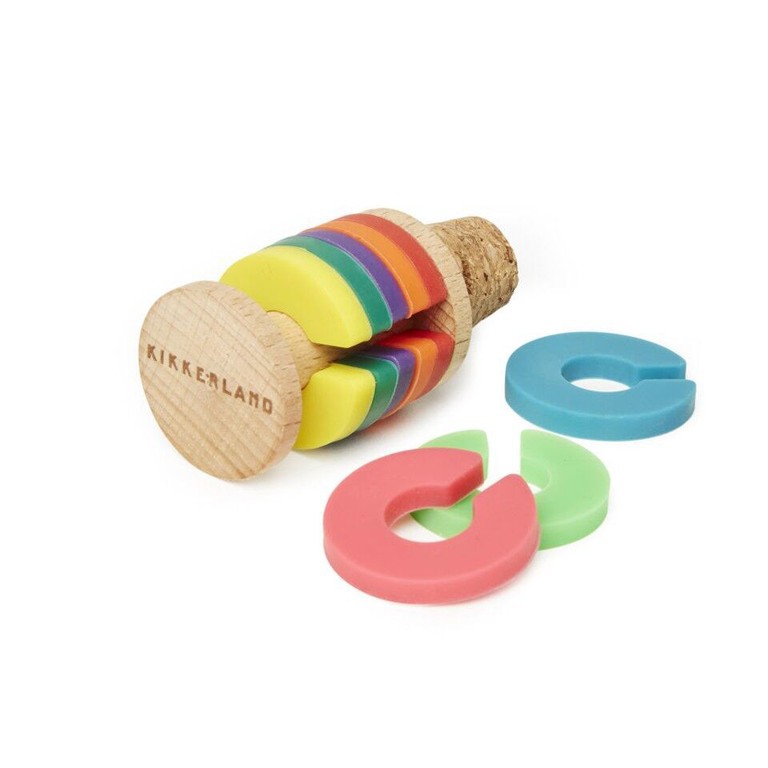 Rainbow Wine Rings + Stopper (BA91) / Gadgets