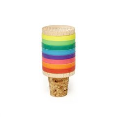 Rainbow Wine Rings + Stopper (BA91) / Gadgets-thumb-2