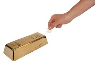 Ceramic Gold Bar Coin Bank (PB17) / Gadgets
