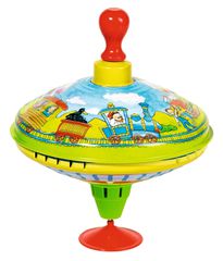 GOKI - Humming top with wooden handle train - (53058) / Toys
