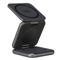 Audi Big Logo foldable inductive charger 3in1 0 - gray-thumb-2