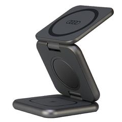 Audi Big Logo foldable inductive charger 3in1 0 - gray-thumb-1