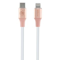Guess Ebossed Logo USB-C / Lightning Cable 1.5m Fast Charging - Pink-thumb-0