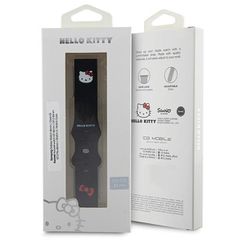 Hello Kitty Silicone Kitty Head strap universal 22mm - black-thumb-3