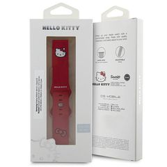 Hello Kitty Silicone Kitty Head strap universal 22mm - red-thumb-3