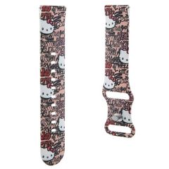 Hello Kitty Silicone Tags Graffiti strap universal 22mm - pink-thumb-2