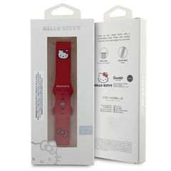 Hello Kitty Silicone Kitty Head strap universal 20mm - red-thumb-3