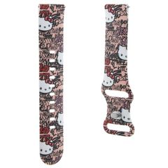 Hello Kitty Silicone Tags Graffiti strap universal 20mm - pink-thumb-2